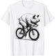 Pig Riding Bike Biker Bicycle Lover Biking T-Shirt - T-Shirt | White
