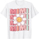Cute Groovy Mimi 70s Family Birthday Party Daisy Flower T-Shirt - T-Shirt | White
