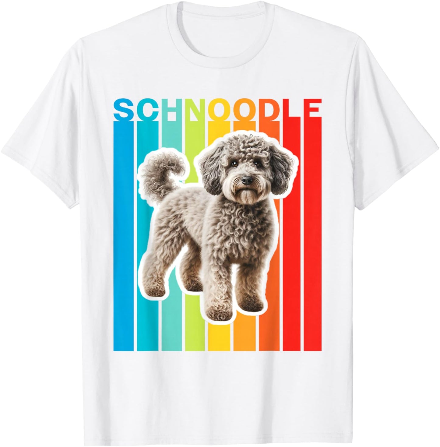Colorful Schnoodle T-Shirt - T-Shirt | White