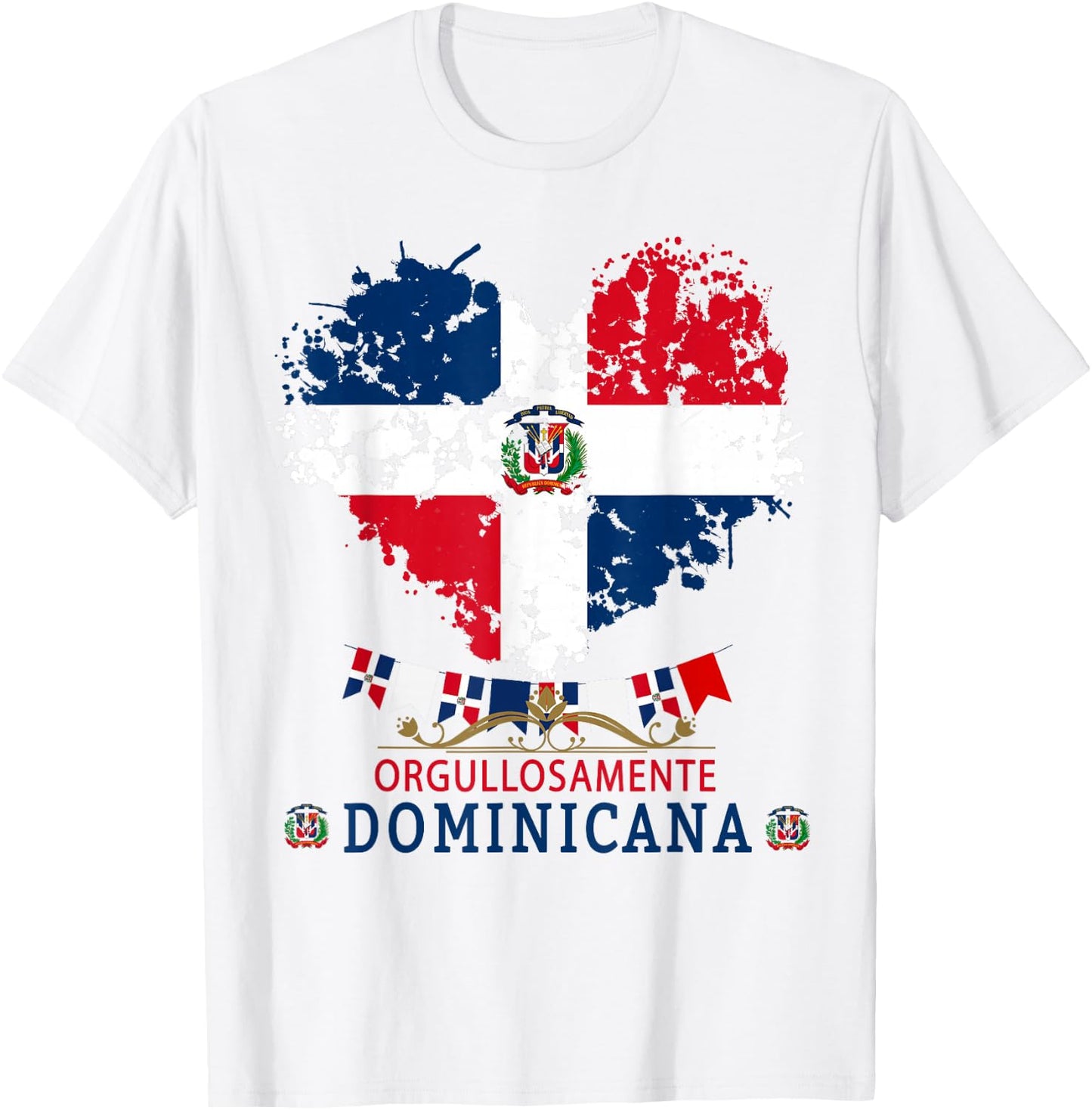 Coat of Arms Republica Dominicana & Dominican Flag Outfit T-Shirt - T-Shirt | White