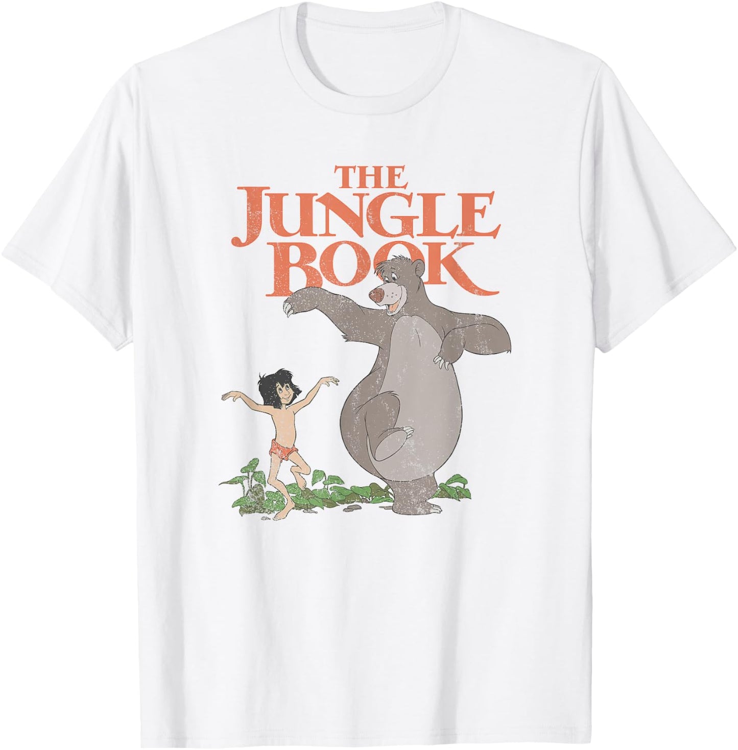 Disney The Jungle Book Mowgli & Baloo Dancing Cover T-Shirt - T-Shirt | White