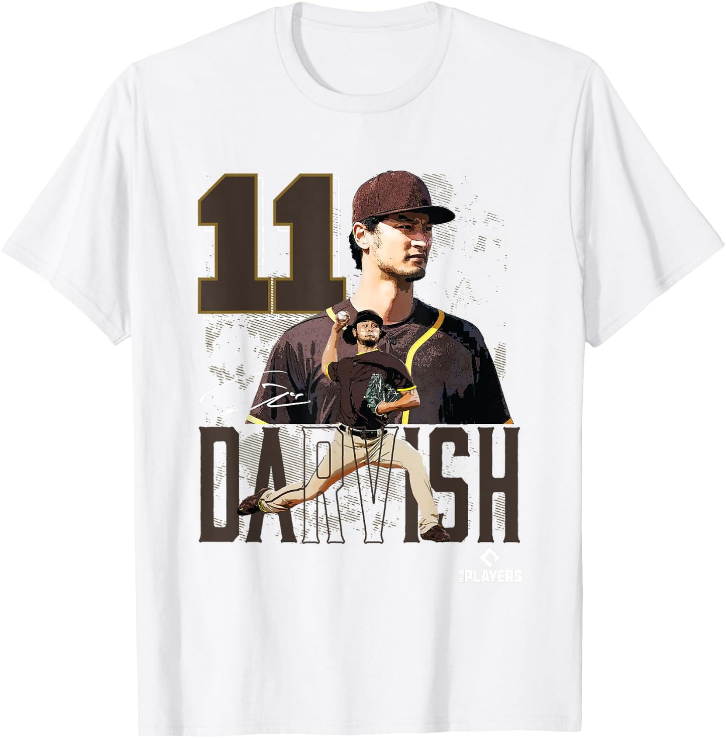 Yu Darvish | San Diego Baseball Players | MLBYDH3003 T-Shirt - T-Shirt | White