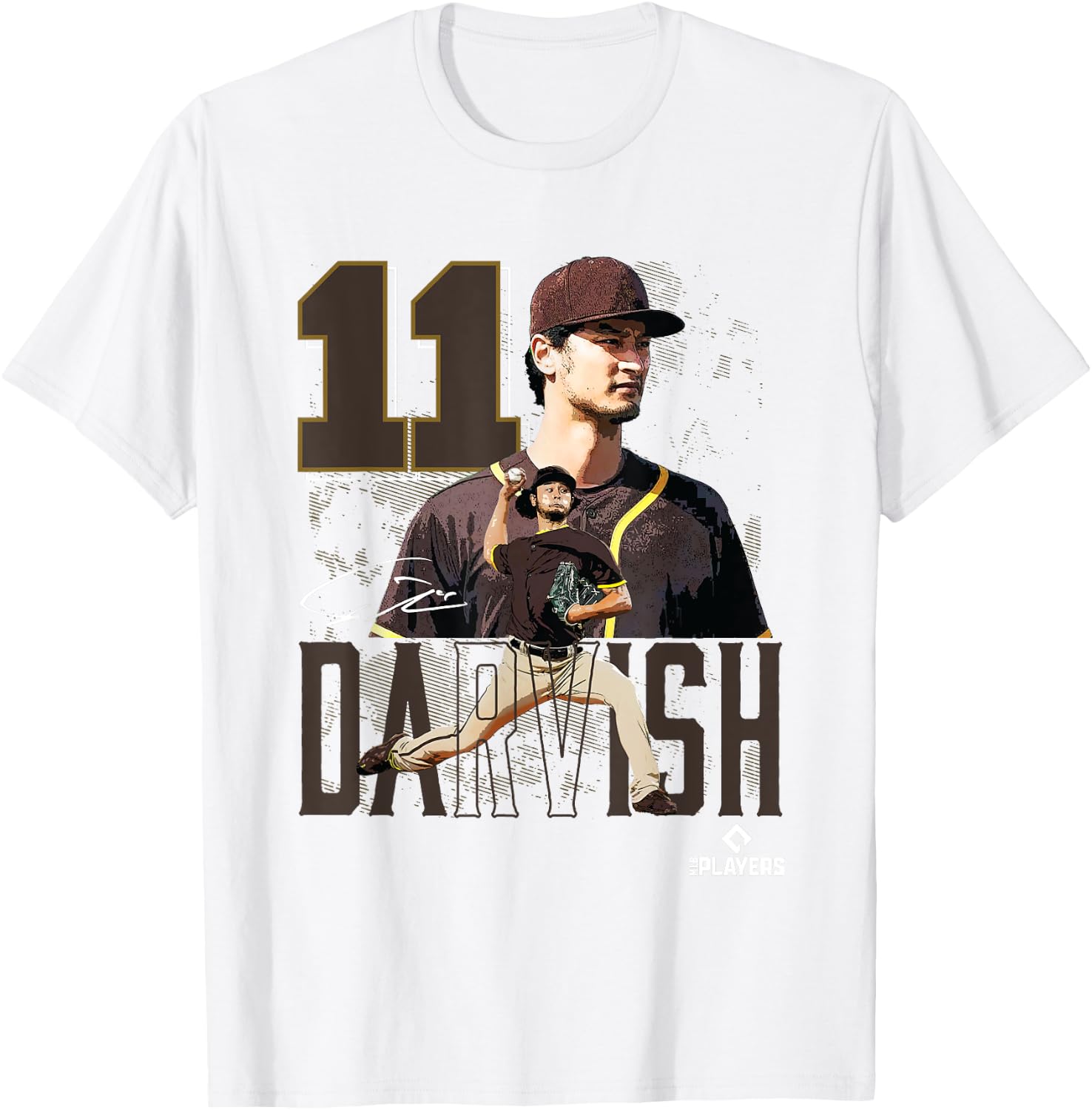 Yu Darvish | San Diego Baseball Players | MLBYDH3003 T-Shirt - T-Shirt | White