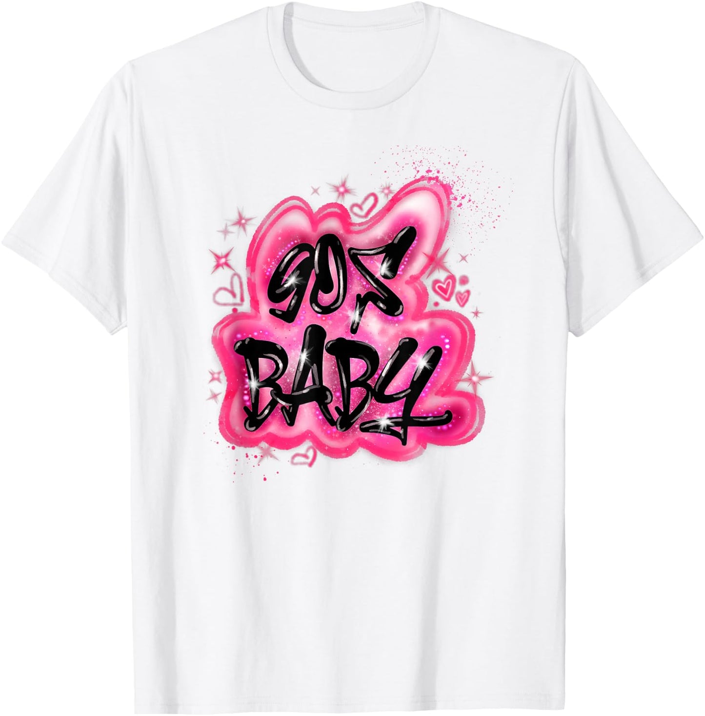 90s Classic Airbrush Style Graphic Retro Birthday T-Shirt - T-Shirt | White