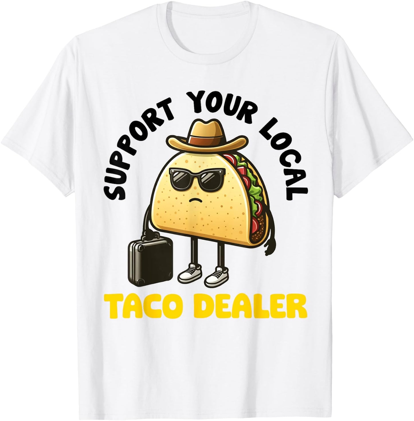 Taco Women Boy Girl Funny Mexican Food Tacos Dealer T-Shirt - T-Shirt | White