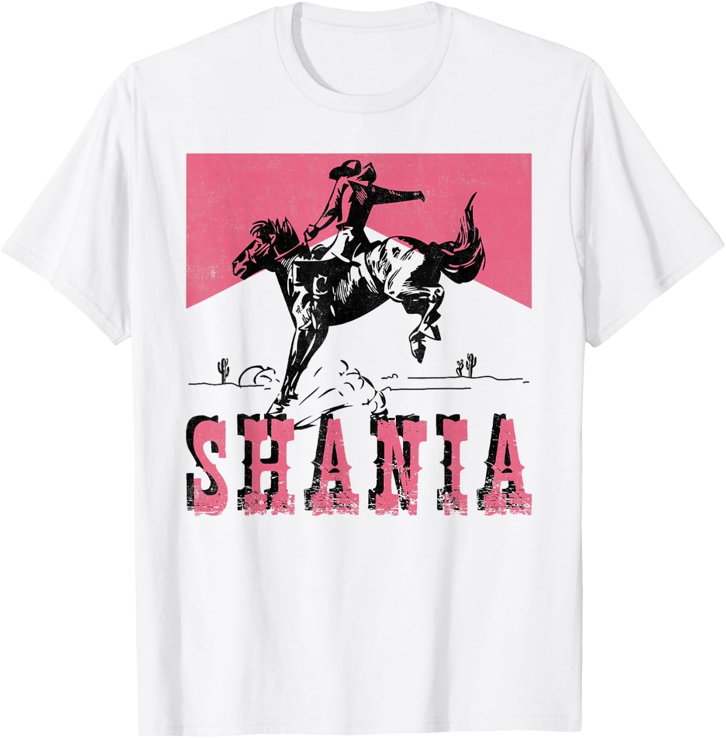 Vintage Shania Name Personalized Women Kids T-Shirt - T-Shirt | White