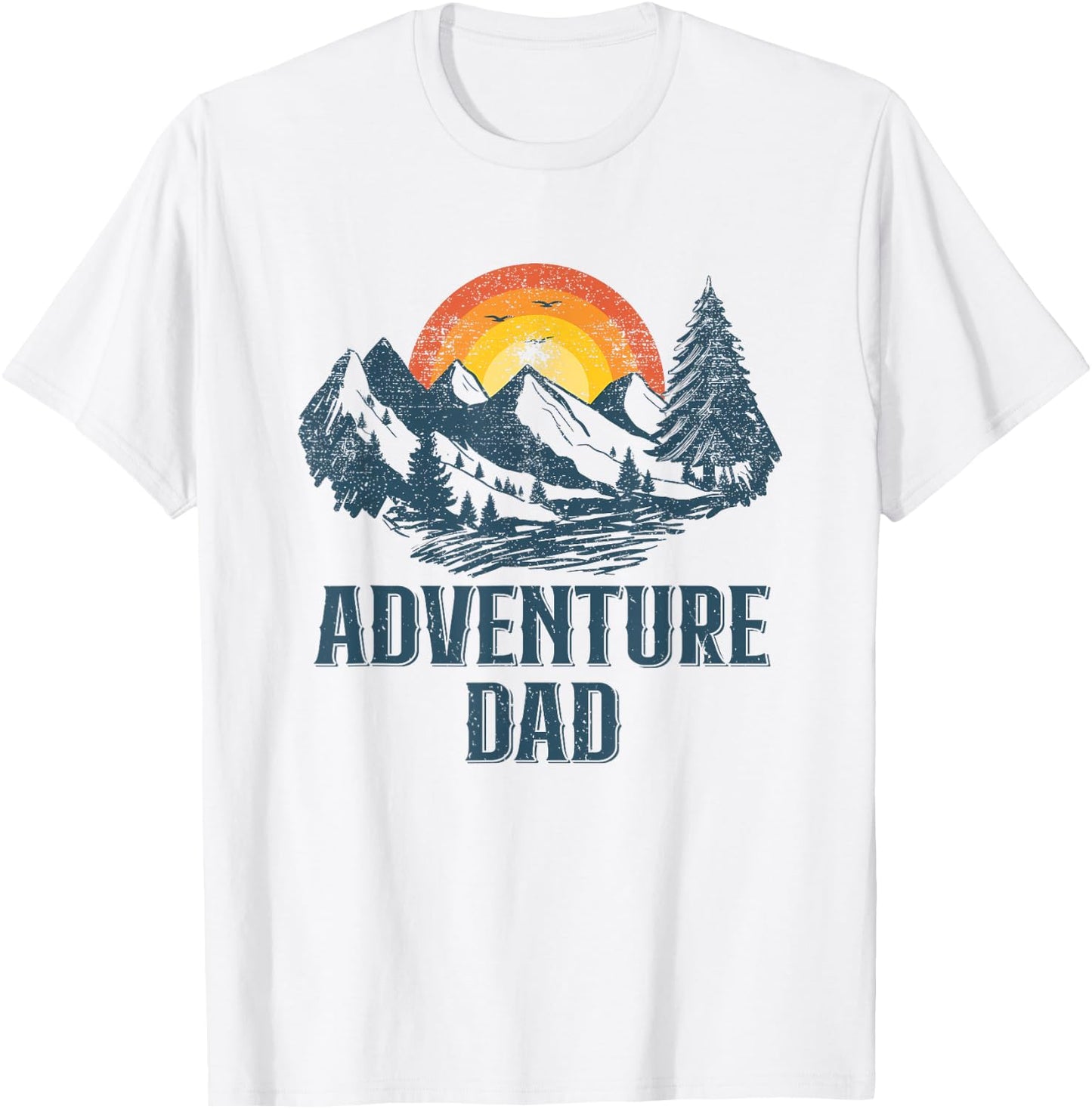 Adventure Dad Hiking Father T-Shirt - T-Shirt | White
