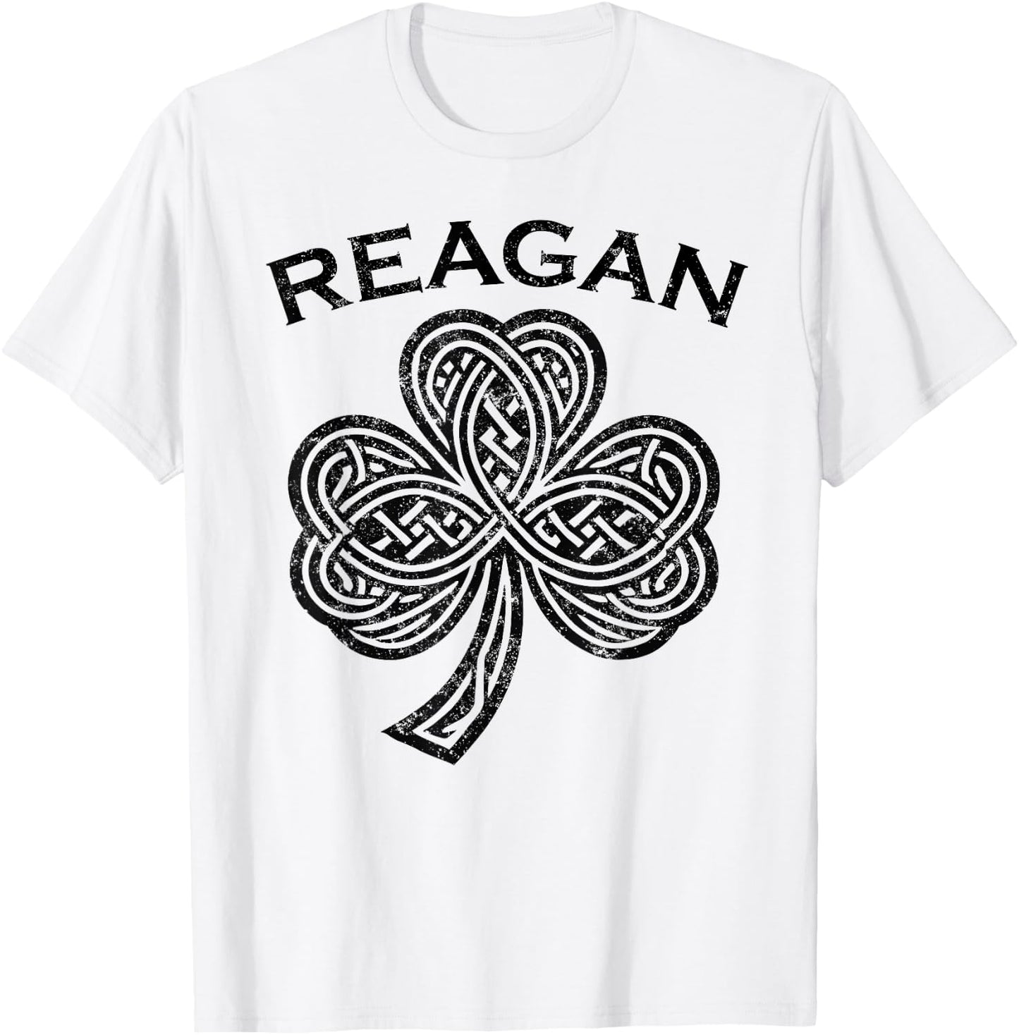 Reagan Family Last Name Irish Ireland Celtic T-Shirt - T-Shirt | White