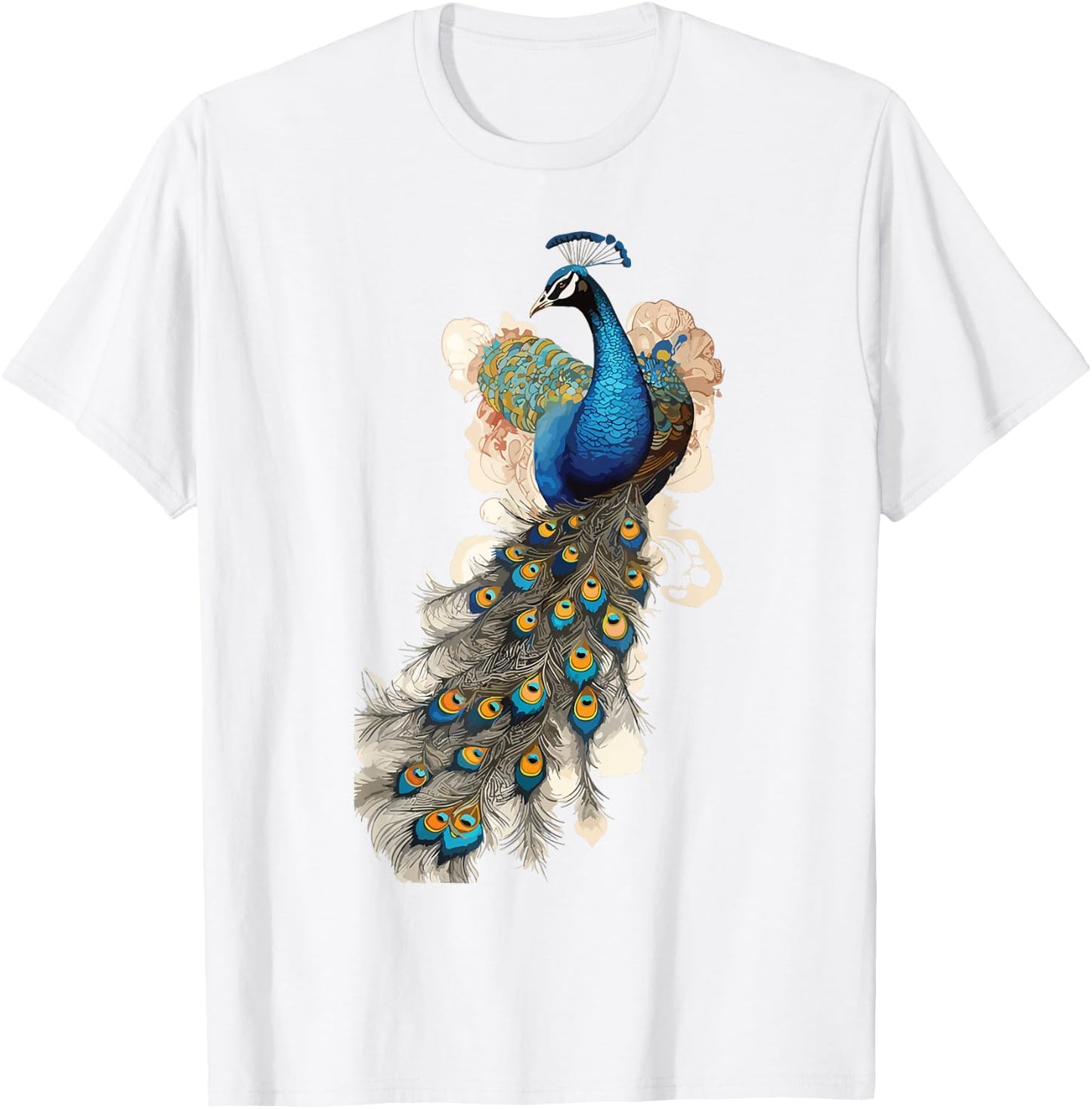 Peacock Feather Peahen Bird Animal Peacocks Lover T-Shirt - T-Shirt | White