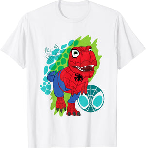 Marvel Spidey and His Amazing Friends Spider-Rex Cute Shot T-Shirt - T-Shirt | White