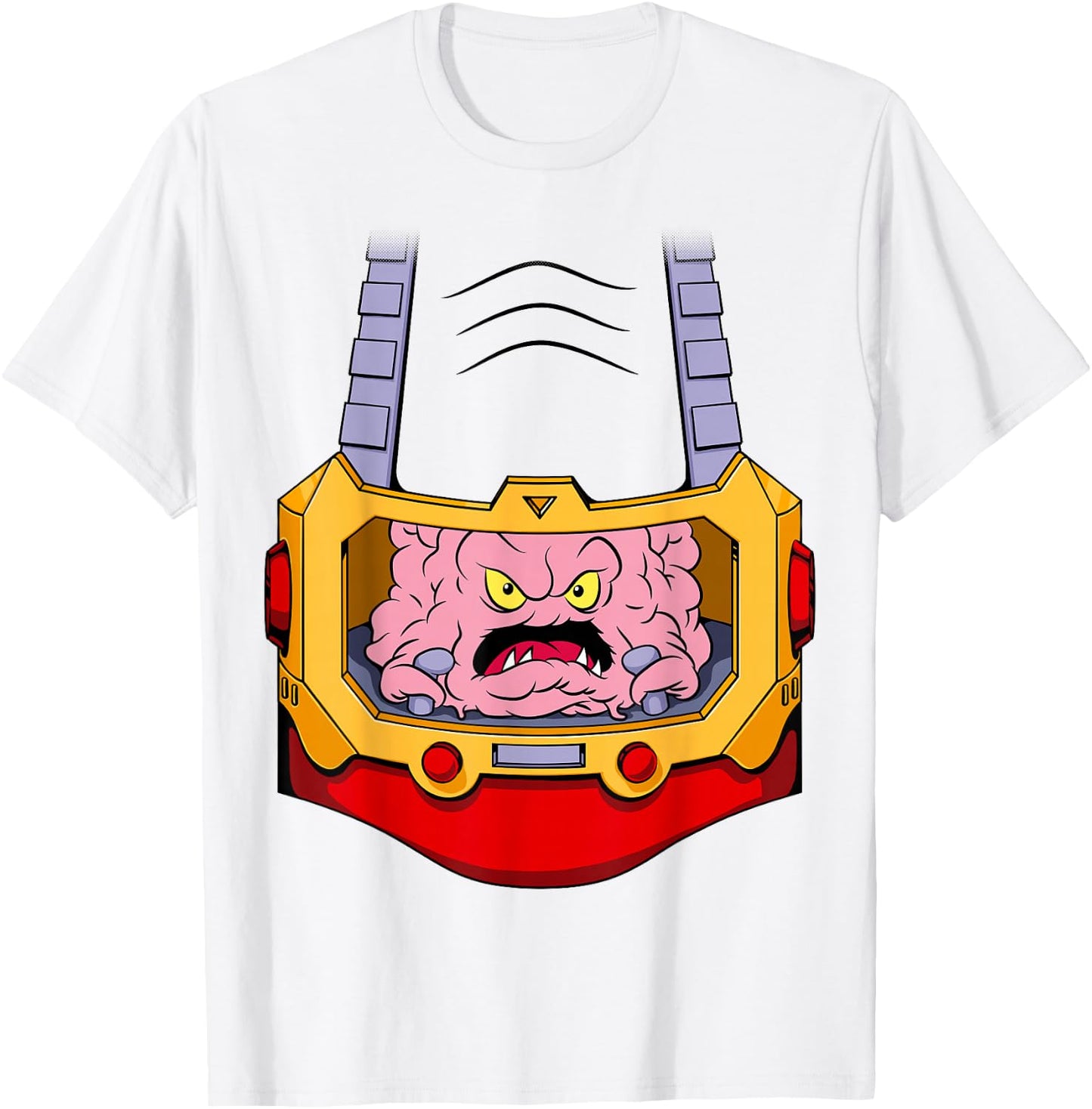 TMNT Krang Costume Belly Evil Supervillain Ninja Turtle T-Shirt - T-Shirt | White