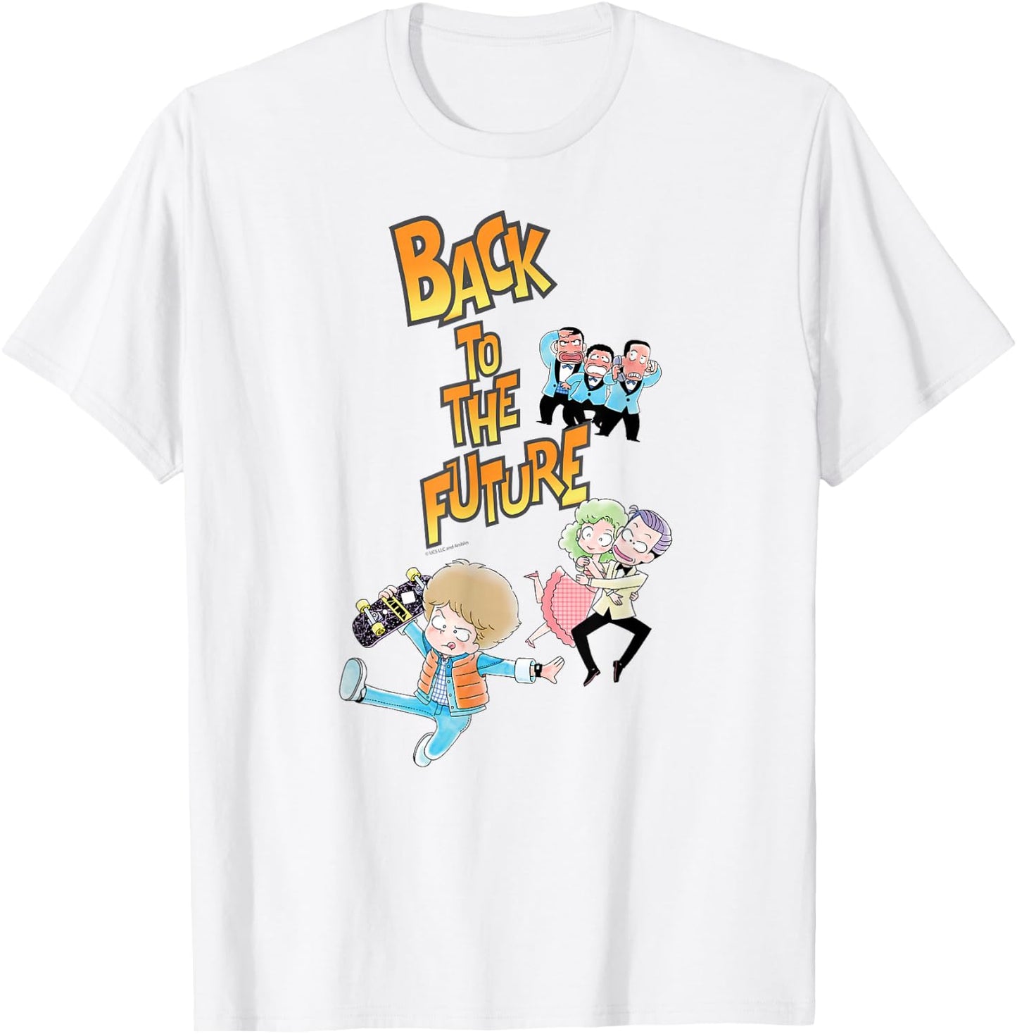 Back to the Future Anime Style T-Shirt - T-Shirt | White