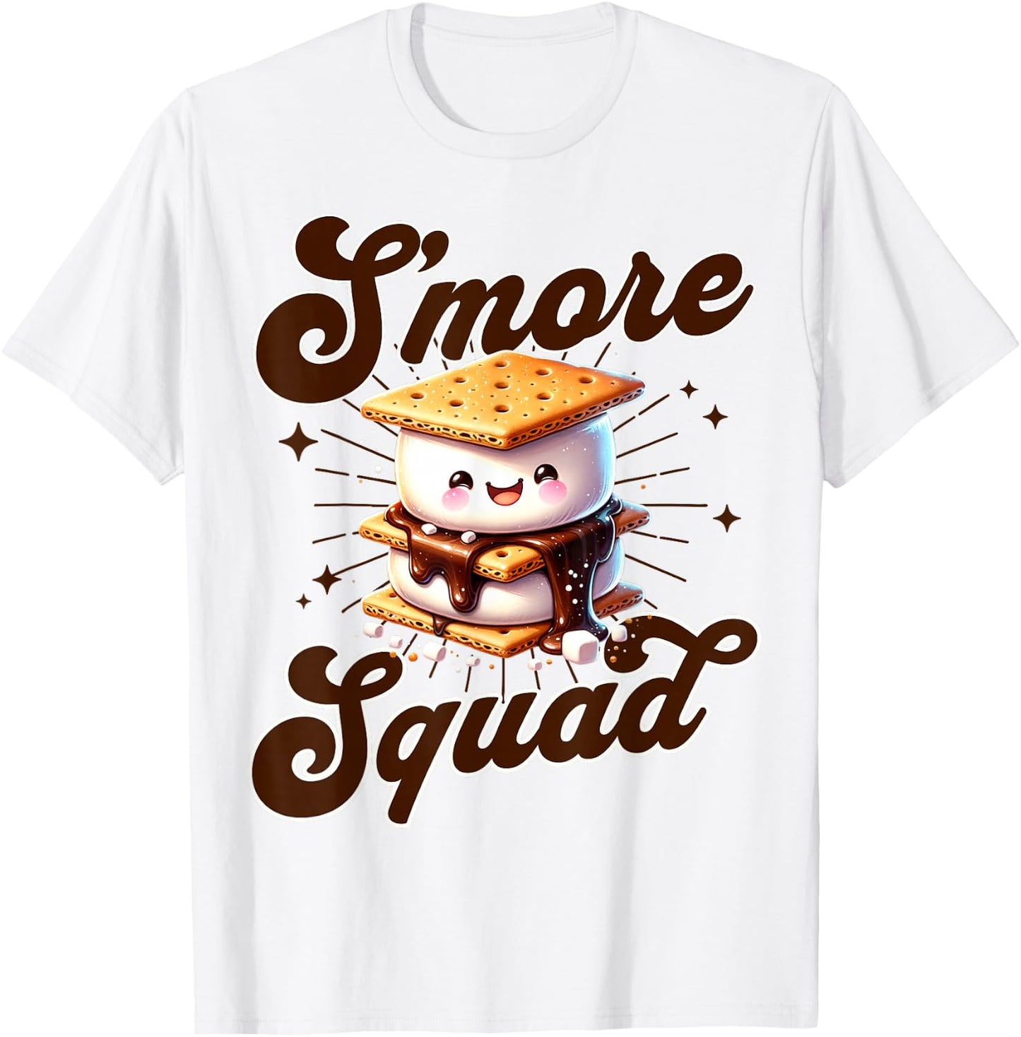 Cute Outdoor Smore Squad Camping Family Matching Summer T-Shirt - T-Shirt | White