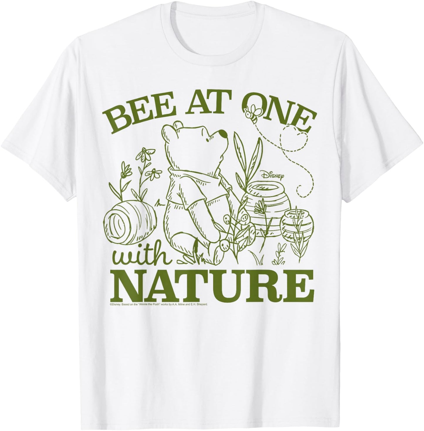 Winnie the Pooh - Bee At One With Nature T-Shirt - T-Shirt | White