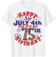 Happy July 4th & Yes It's My 75th Birthday 75 Years Old T-Shirt - T-Shirt | White