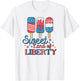 Cute Retro 4th of July Popsicle Patriotic Land of Liberty T-Shirt - T-Shirt | White