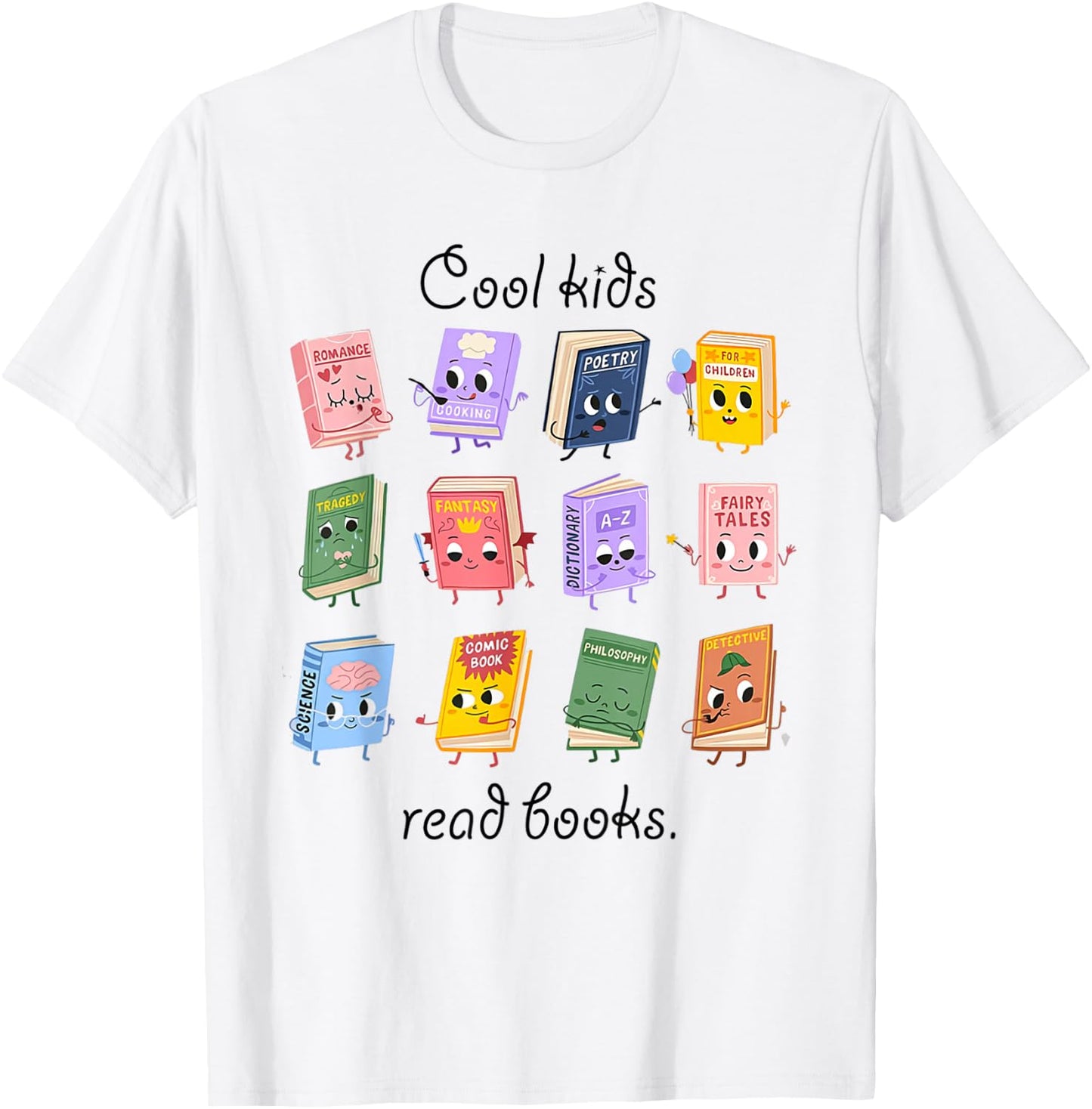 Women Cool Kids Read Books Teacher Back To School Librarian T-Shirt - T-Shirt | White