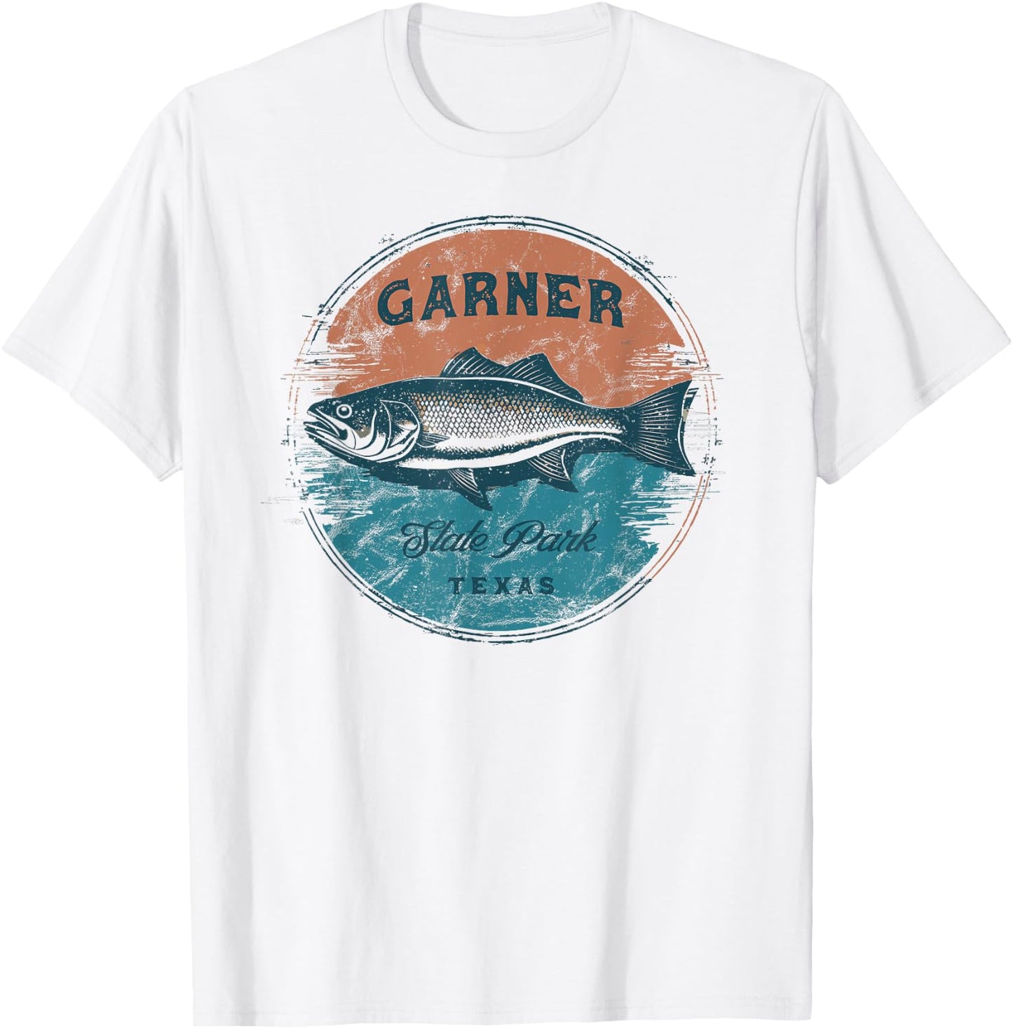 Garner State Park Texas Retro Vintage Fishing T-Shirt - T-Shirt | White