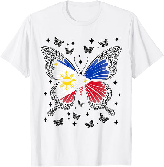 Filipino Butterfly Philippines T-Shirt - T-Shirt | White