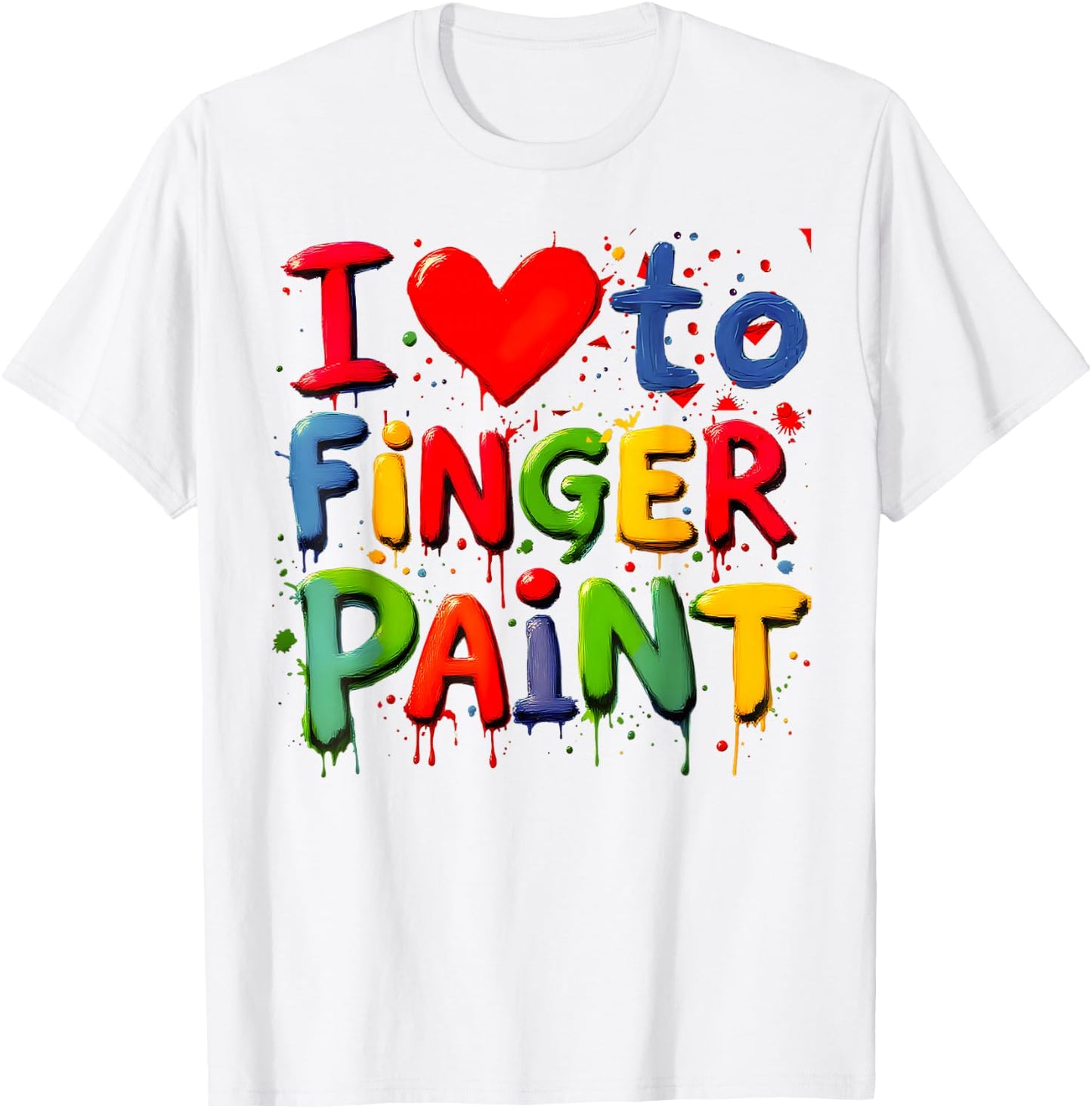 I Love to Finger Paint Matching Couples Valentine I'm Paints T-Shirt - T-Shirt | White