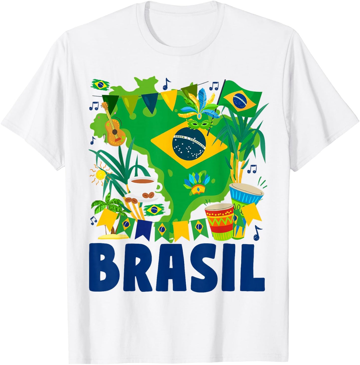 Brasil Flag Outfit Idea Brazil & Brazilian Flag T-Shirt - T-Shirt | White