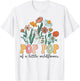 Pop Pop Of The Little Wildflower Birthday Party Baby Shower T-Shirt - T-Shirt | White