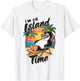 Island vacation Tropical Travel Relax time Penguin Design T-Shirt - T-Shirt | White