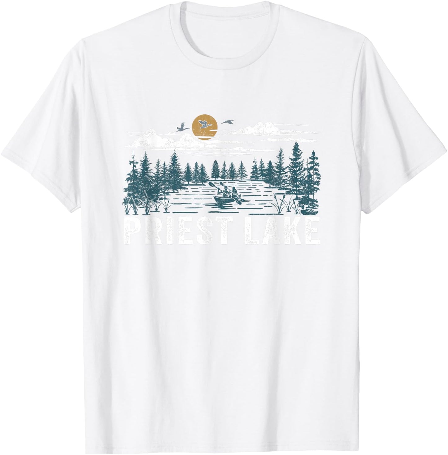 Priest Lake Idaho T-Shirt - T-Shirt | White