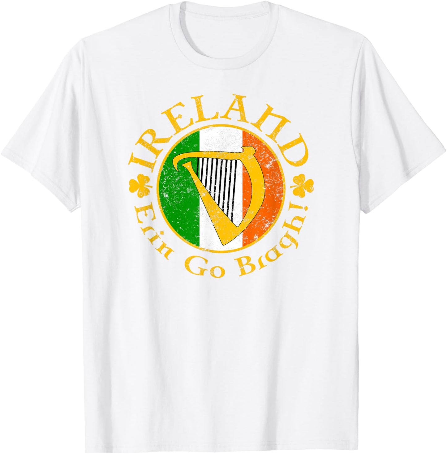 IRELAND Erin Go Bragh! Irish Harp T-Shirt - T-Shirt | White