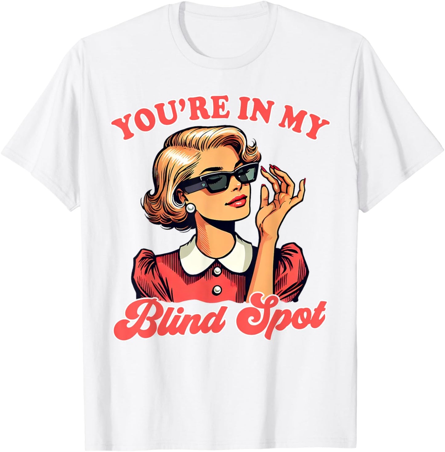 Blindness Visually Impaired Braille You're In My Blind Spot T-Shirt - T-Shirt | White