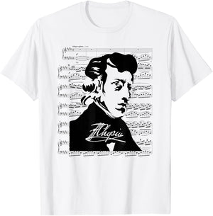 Frederic Chopin Shirt for Chopin Music Lovers Pianist Gift T-Shirt - T-Shirt | White