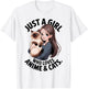 Cute Just A Girl Who Loves Anime & Siamese Cat Mama Mom Teen T-Shirt - T-Shirt | White