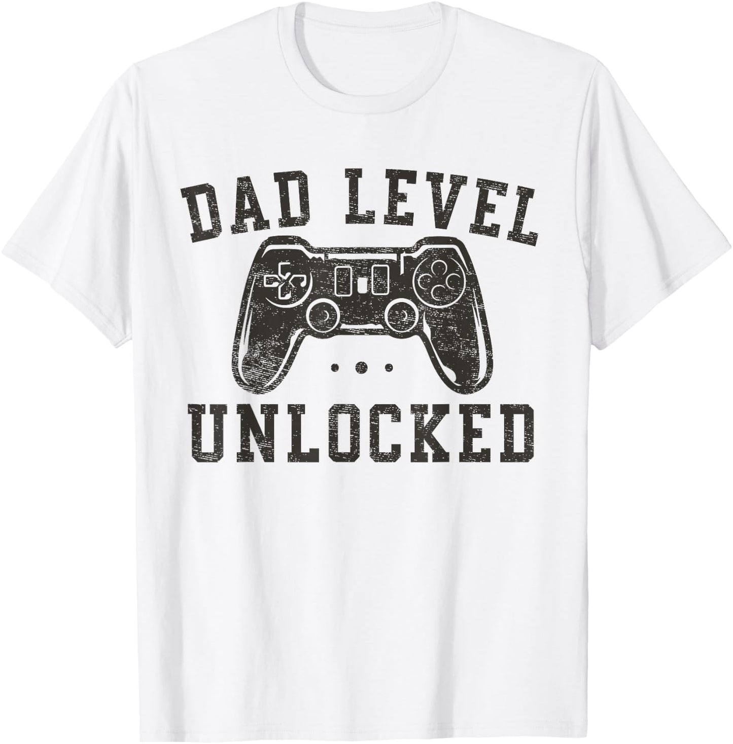 Dad Level Unlocked New Dad To Be Gifts Gamer Father's Day T-Shirt - T-Shirt | White