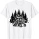 Retro Farmer Bigfoot Riding Tractor Funny Bigfoot Farming T-Shirt - T-Shirt | White