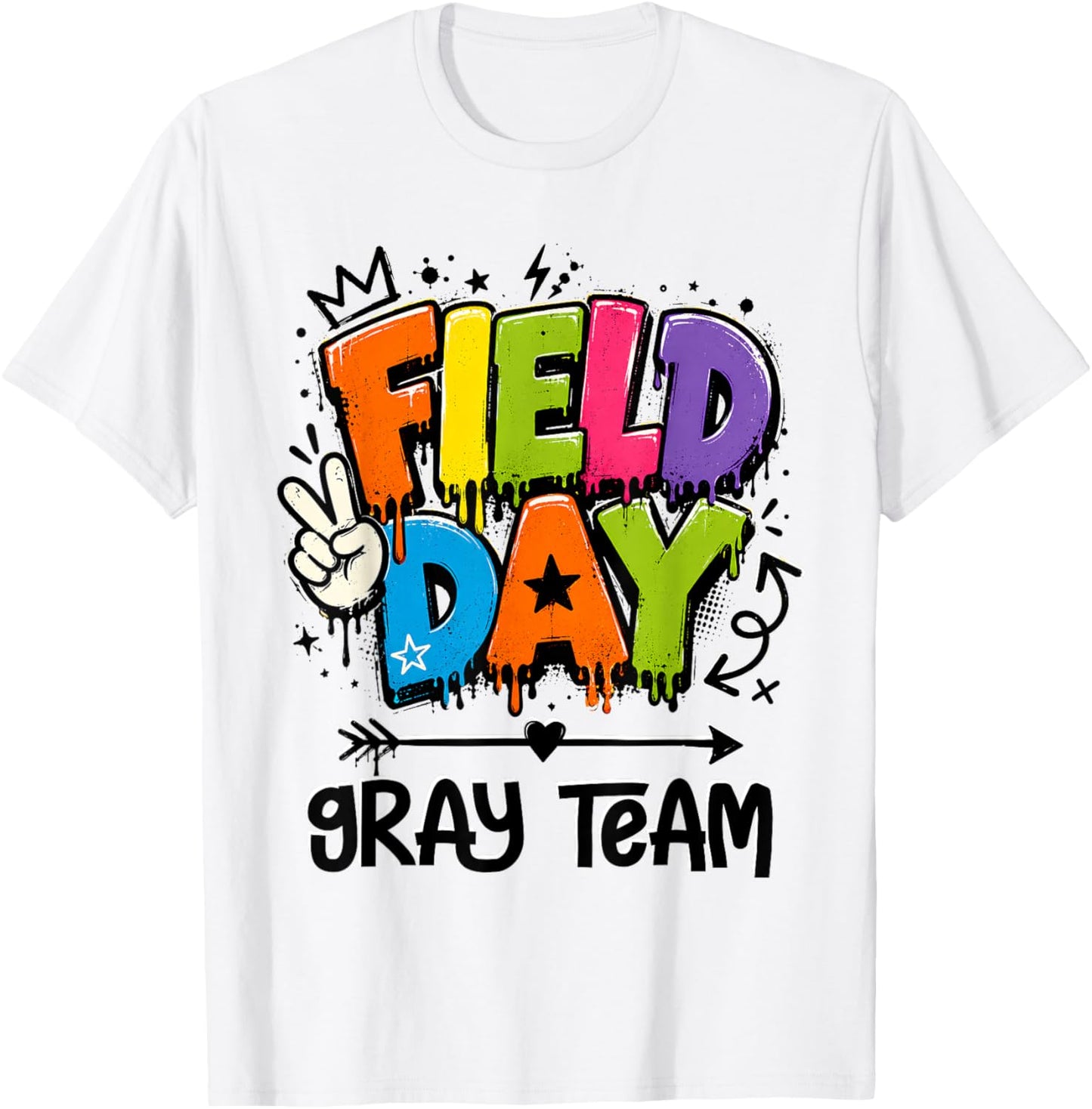 Funny Gray Team Field Day 2026 Drip Teacher Boy Girl Kids T-Shirt - T-Shirt | White