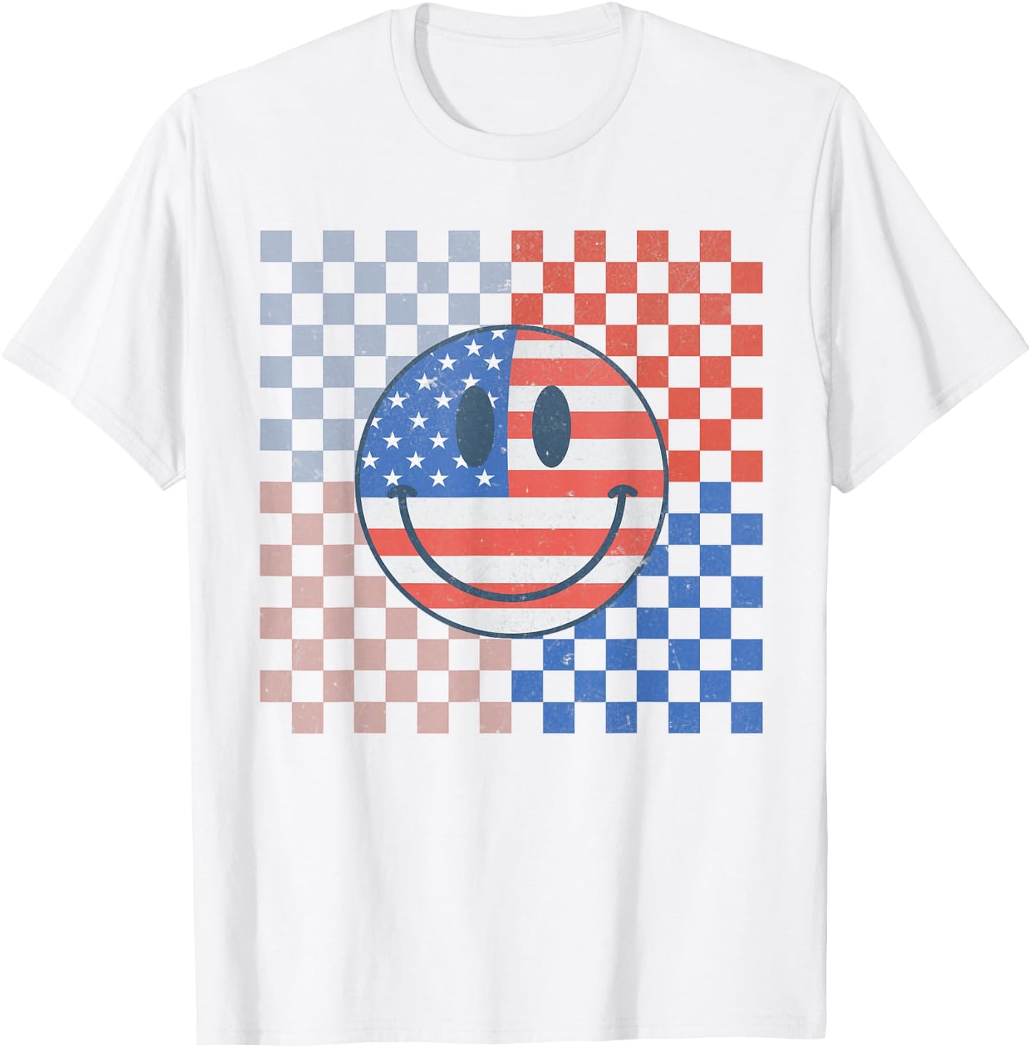 4th of July USA America Flag Baby Toddler Smile Gift T-Shirt - T-Shirt | White
