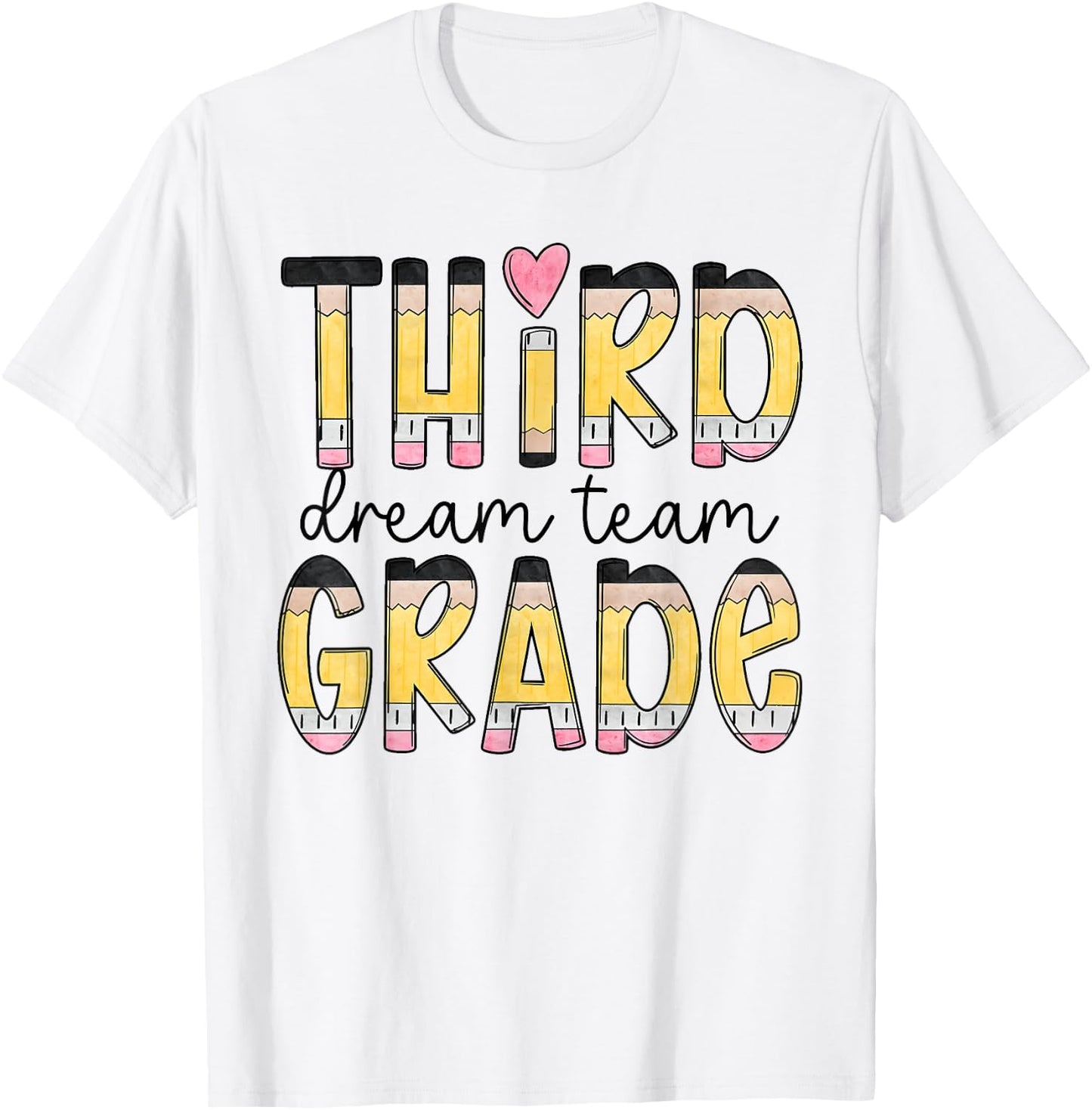 Third Grade Dream Team Back To School 3rd Grade Teacher T-Shirt - T-Shirt | White
