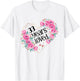 Husband Wife Floral 33rd Happy Birthday T-Shirt - T-Shirt | White