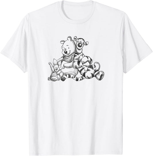 Winnie The Pooh - Tigger Piglet Pooh Group T-Shirt - T-Shirt | White