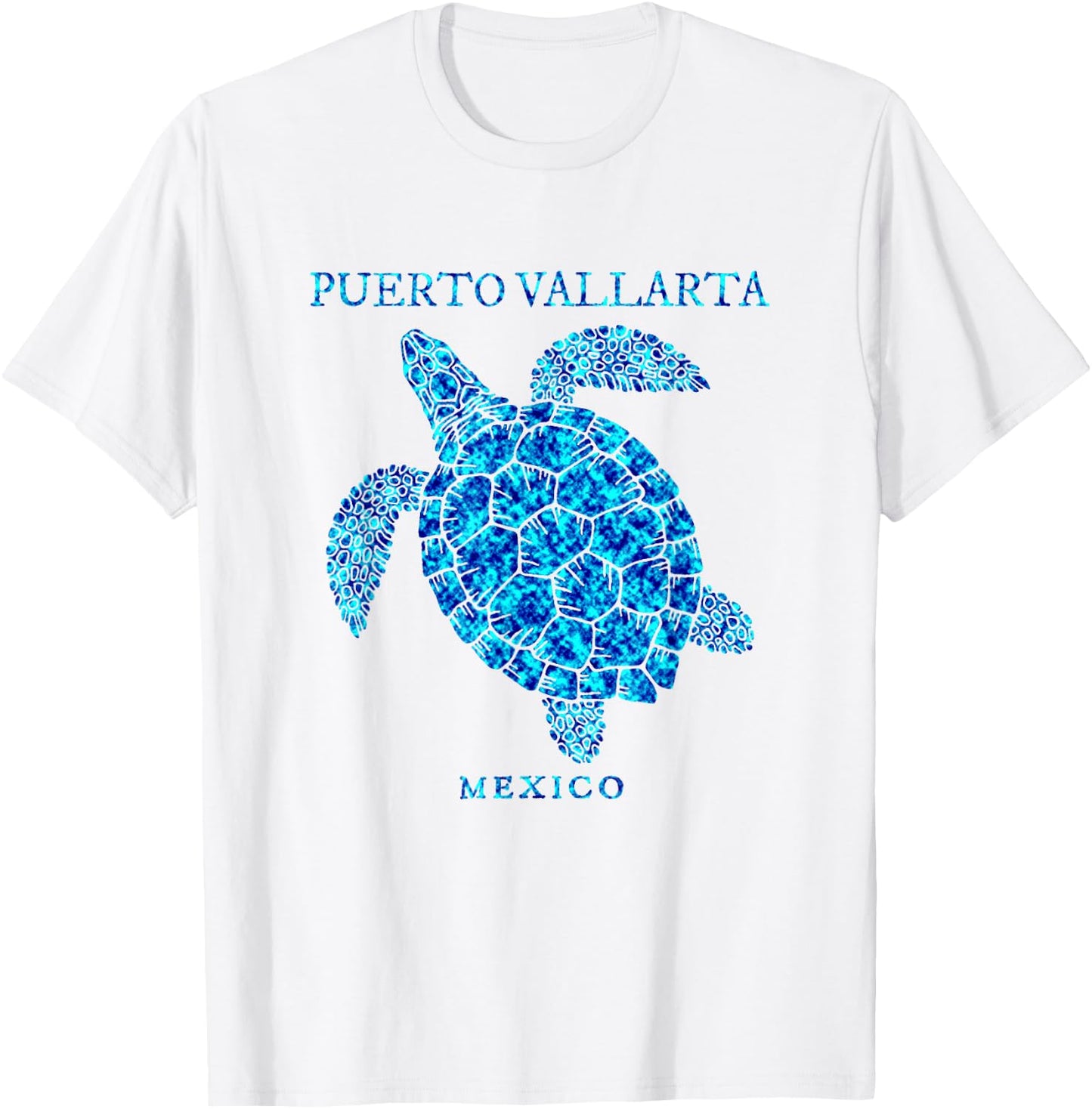 Puerto Vallarta Mexico Sea Turtle Colorful Cruise Souvenir T-Shirt - T-Shirt | White