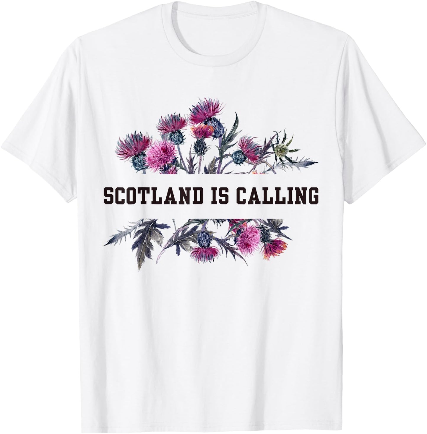 Scotland Vacation Thistle Scottish Ancestry Souvenir Women T-Shirt - T-Shirt | White