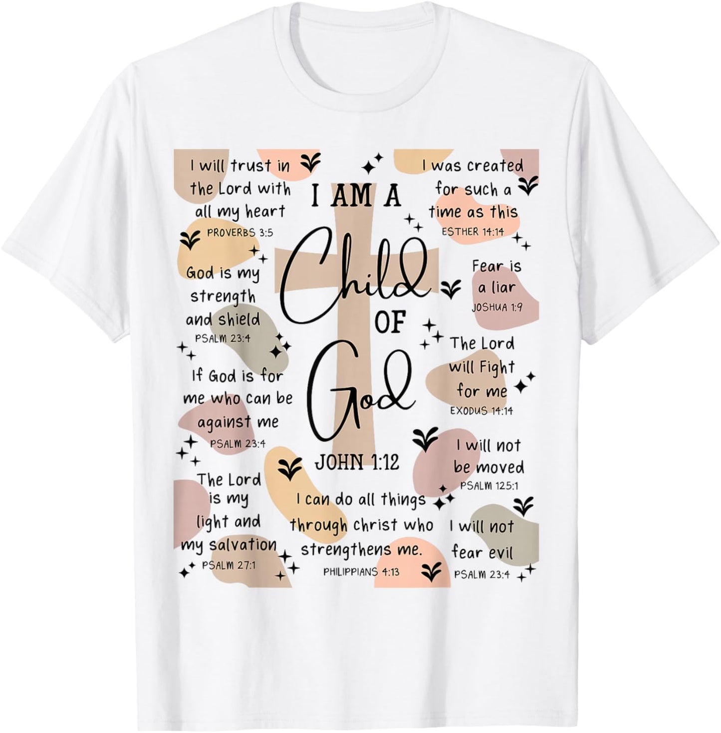 I Am A Child of God Bible Verse Religious Christian Gifts T-Shirt - T-Shirt | White