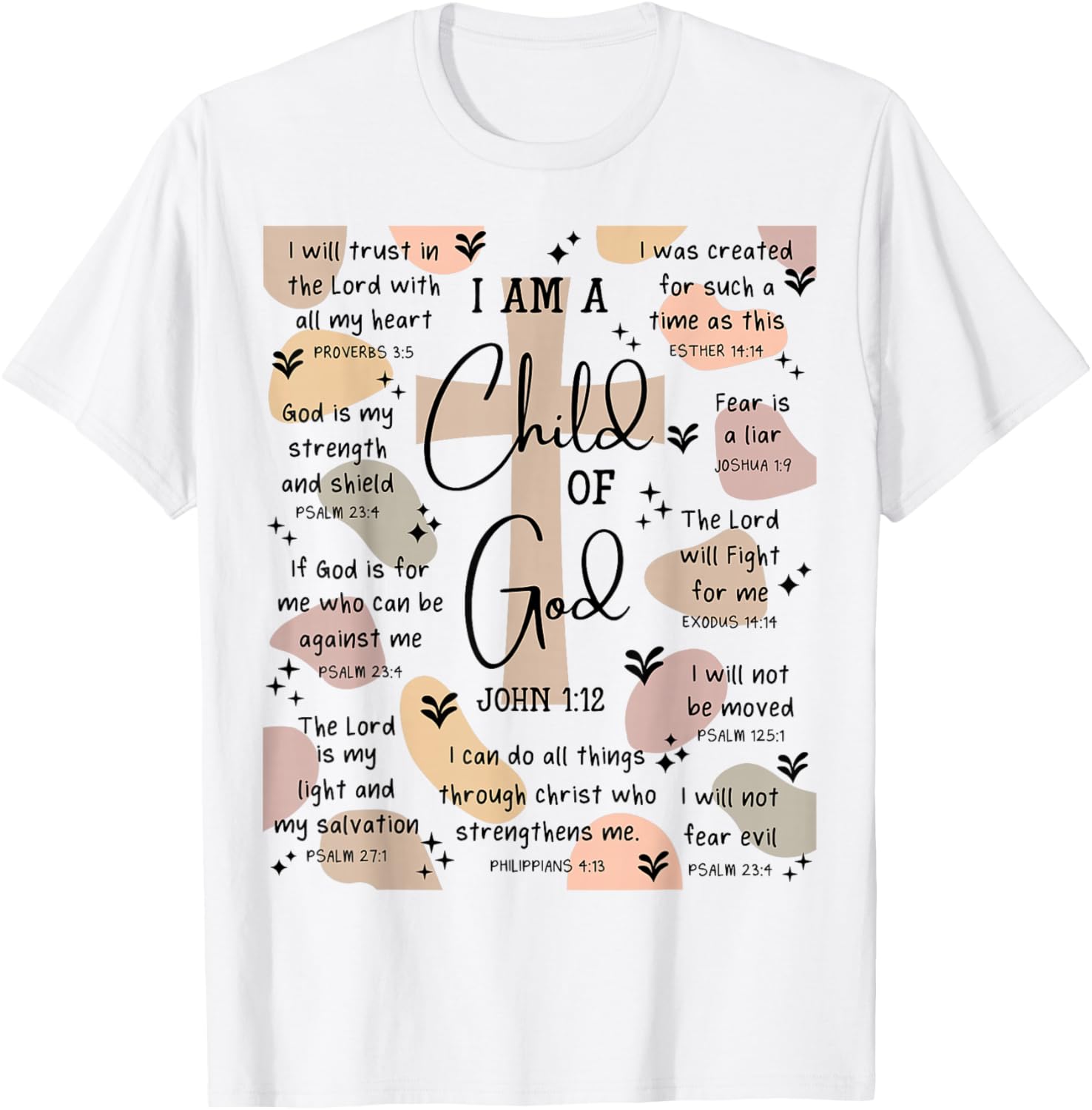 I Am A Child of God Bible Verse Religious Christian Gifts T-Shirt - T-Shirt | White
