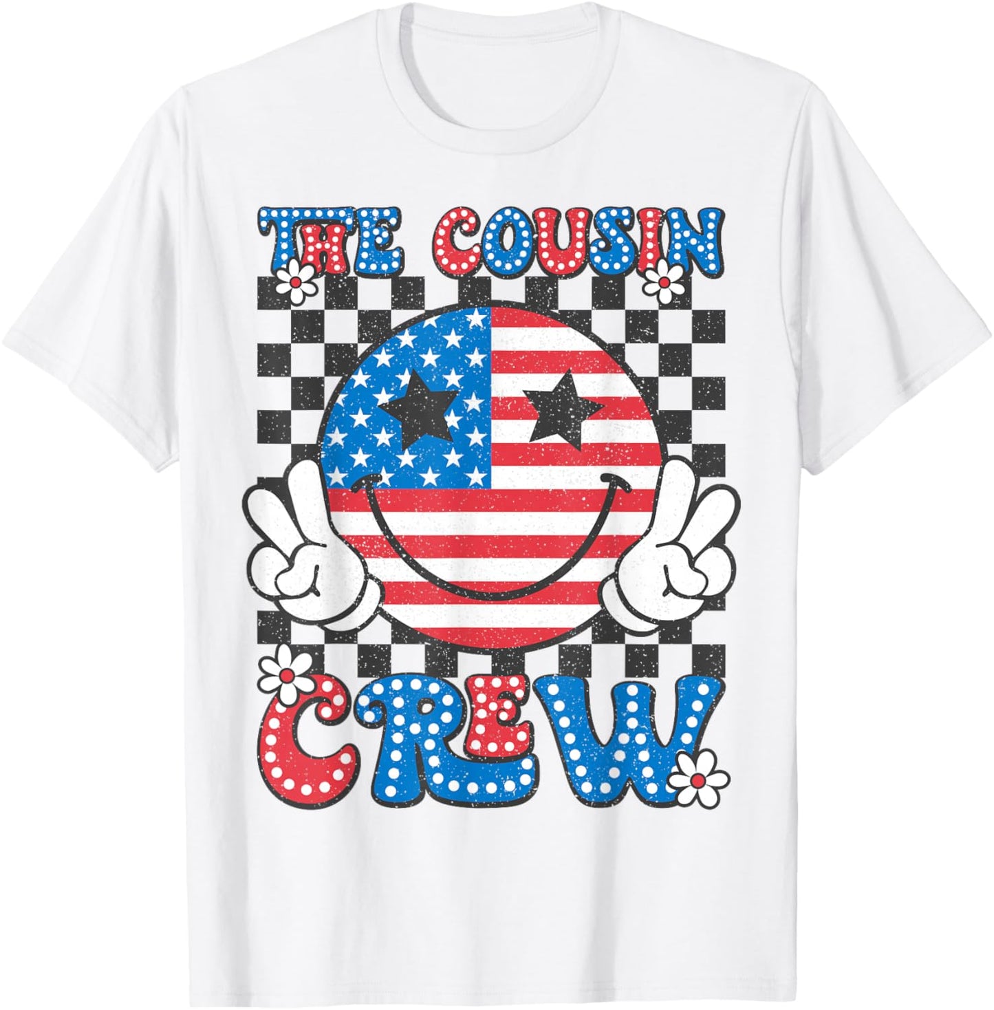 Cousin Crew 4th of July Patriotic American Family Matching T-Shirt - T-Shirt | White