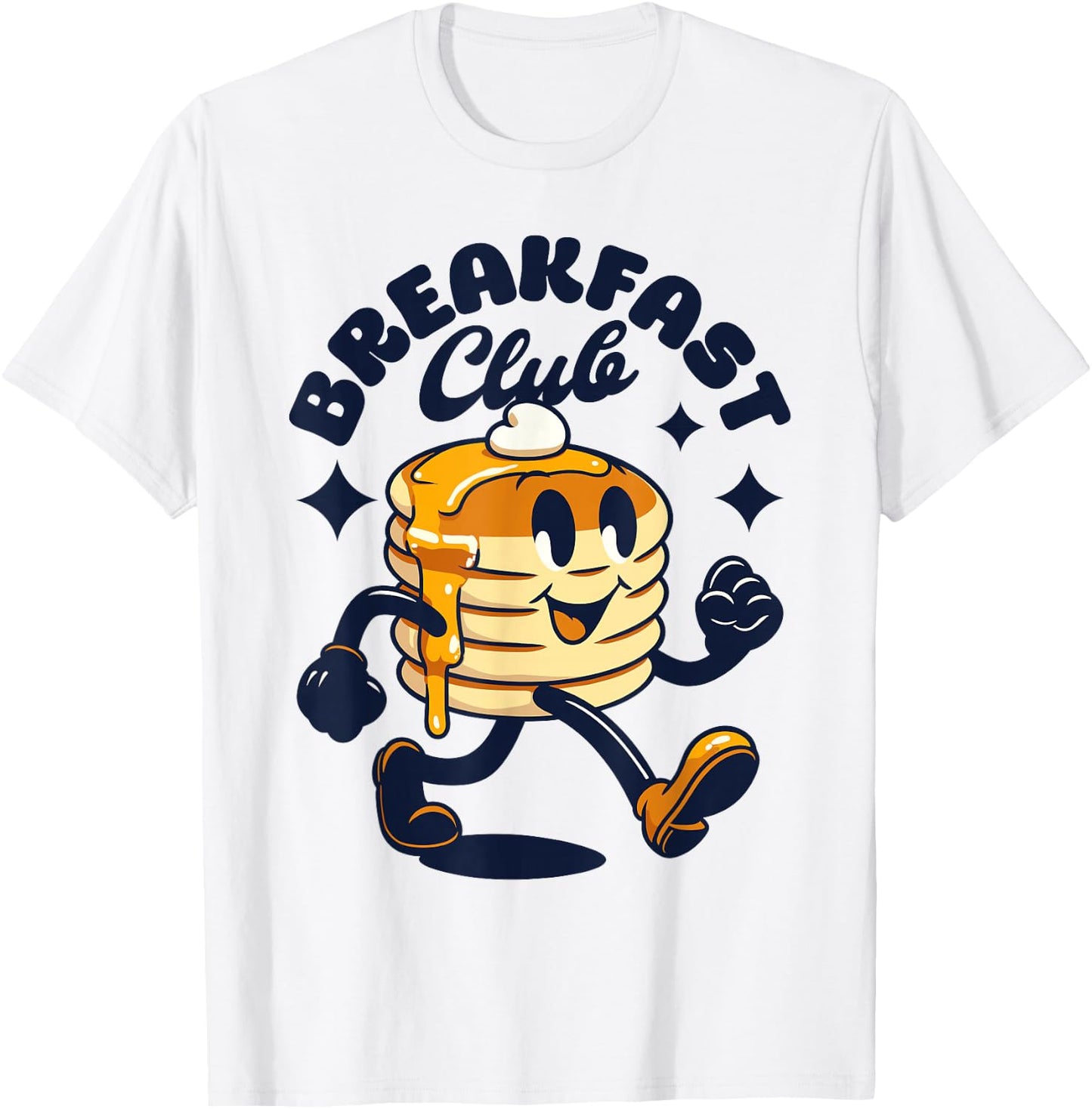 Breakfast club Retro pancakes cute pancake foodie T-Shirt - T-Shirt | White