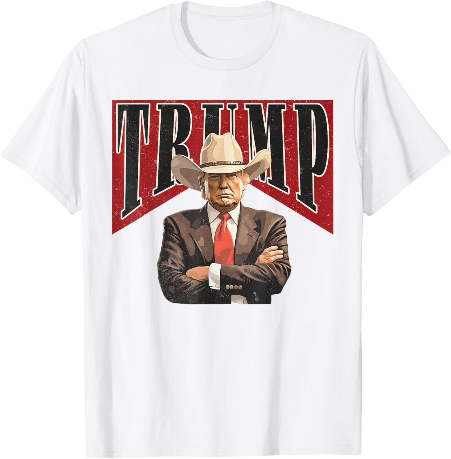 Western Trump Cowboy Take America Back Trump Daddy Men T-Shirt - T-Shirt | White