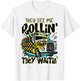 They See Me Rollin' They Waiting Checkered School Bus Driver T-Shirt - T-Shirt | White
