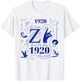 1920 Nineteen Twenty Retro Sorority Zeta New Crossing T-Shirt - T-Shirt | White