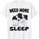 Cute Border Collie Need more Sleep Pajamas Nightgown T-Shirt - T-Shirt | White