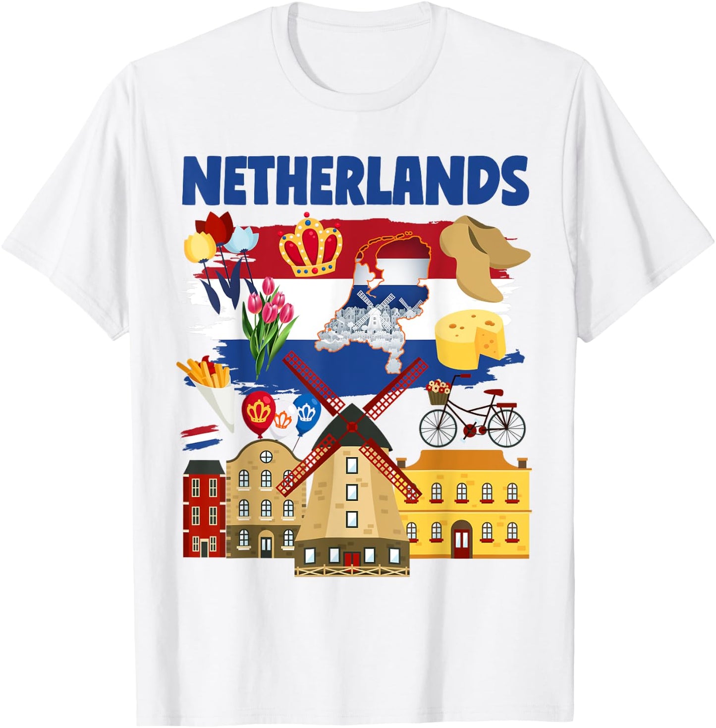 Netherlands Flag Outfit Idea For Kids & Holland Dutch Flag T-Shirt - T-Shirt | White